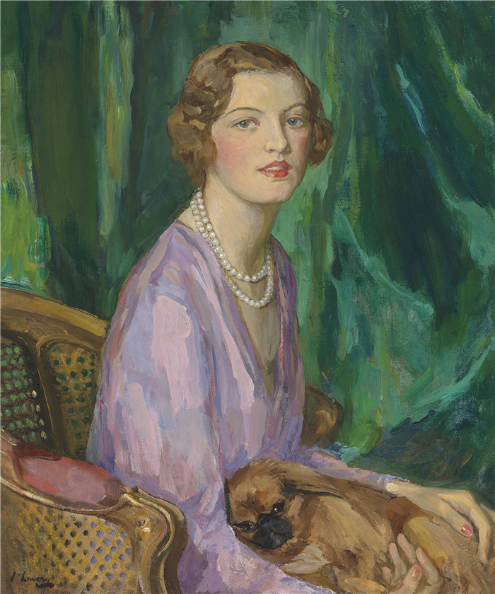 约翰·拉弗里（John Lavery）作品-罗斯玛丽·霍普·维尔和巴克斯小姐，1929年