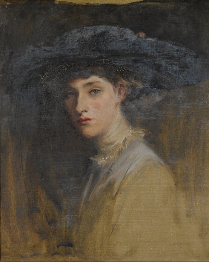 约翰·拉弗里（John Lavery）作品-一位女士的肖像