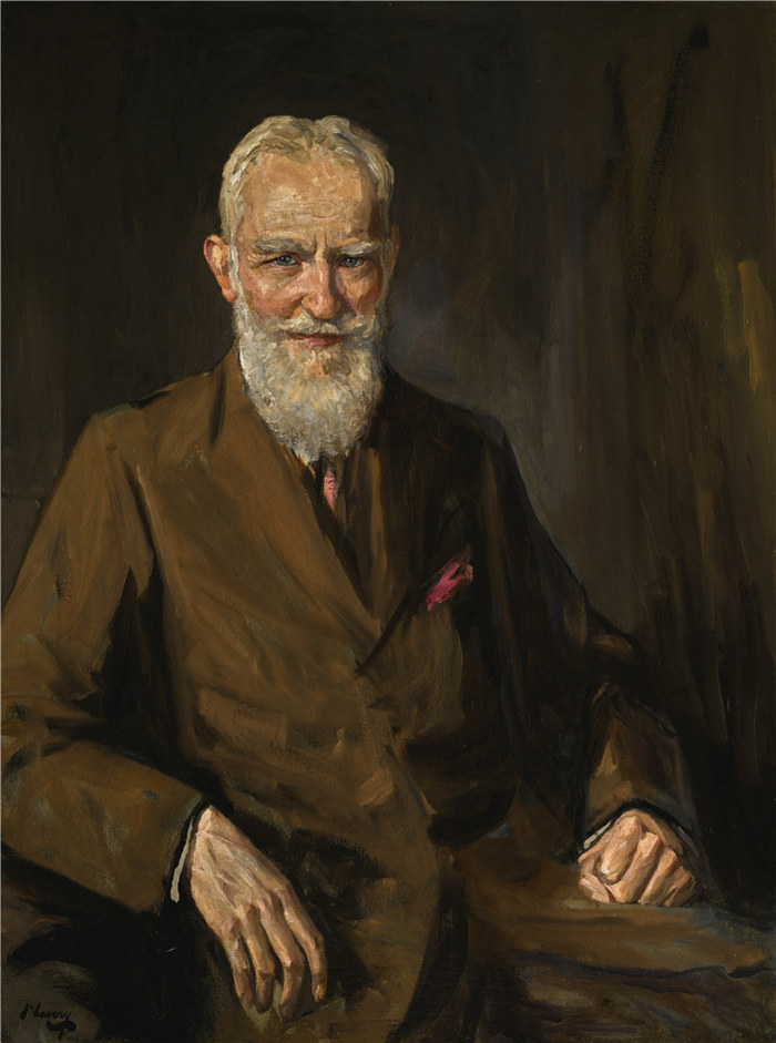 约翰·拉弗里（John Lavery）作品-萧伯纳肖像，1929年