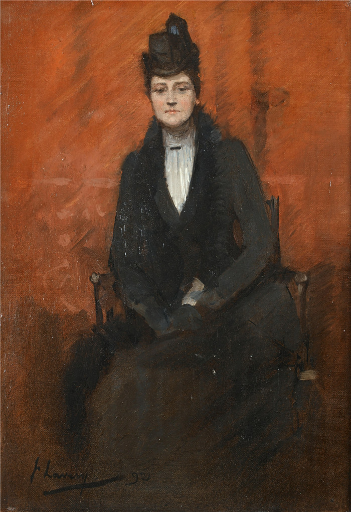 约翰·拉弗里(John Lavery)作品-Portrait of Helen Bell