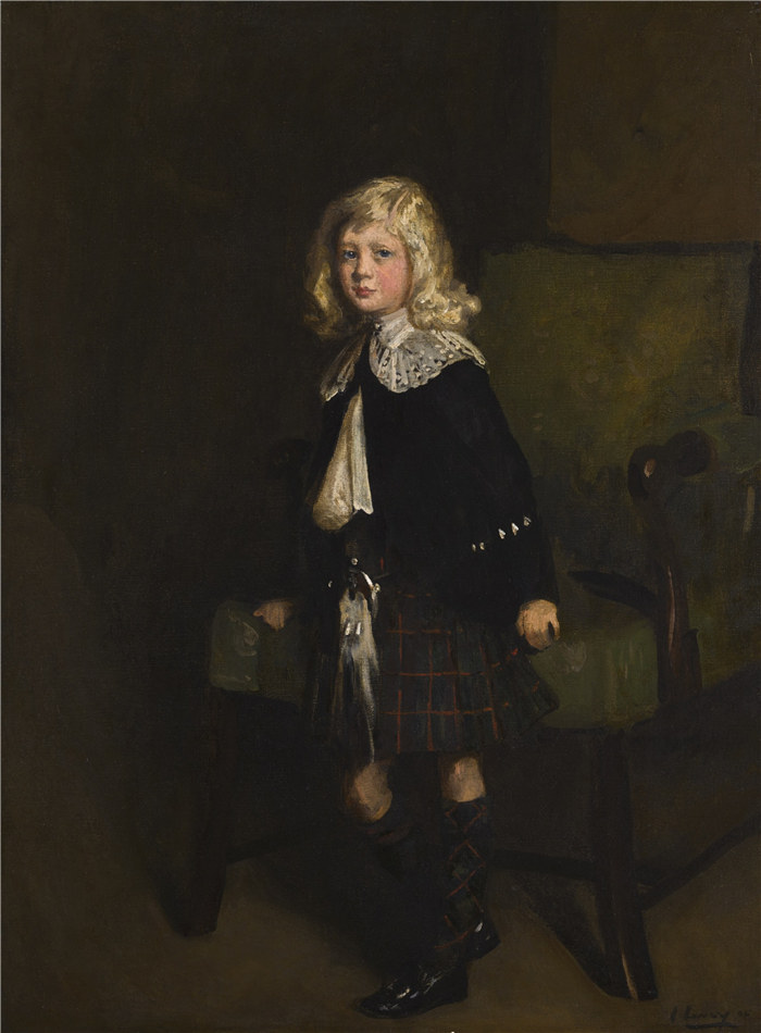 约翰·拉弗里（John Lavery）作品-Portrait of Locket Croal Thomson, 1905