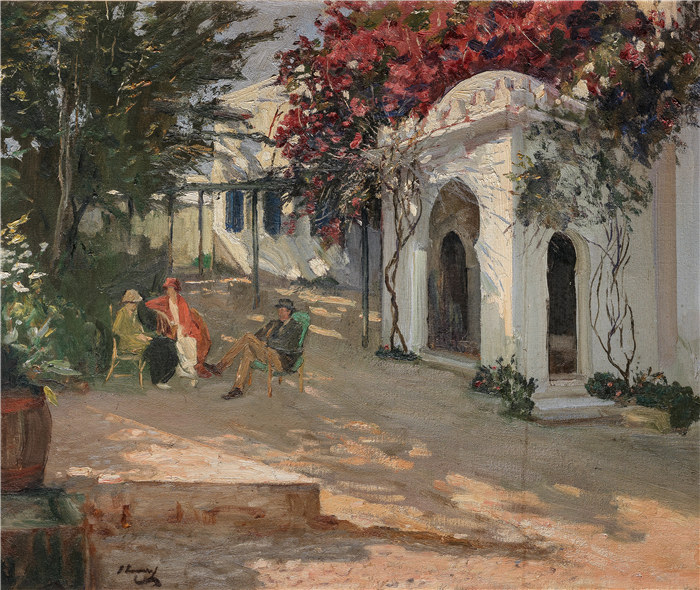约翰·拉弗里（John Lavery）作品-在摩洛哥，1920年