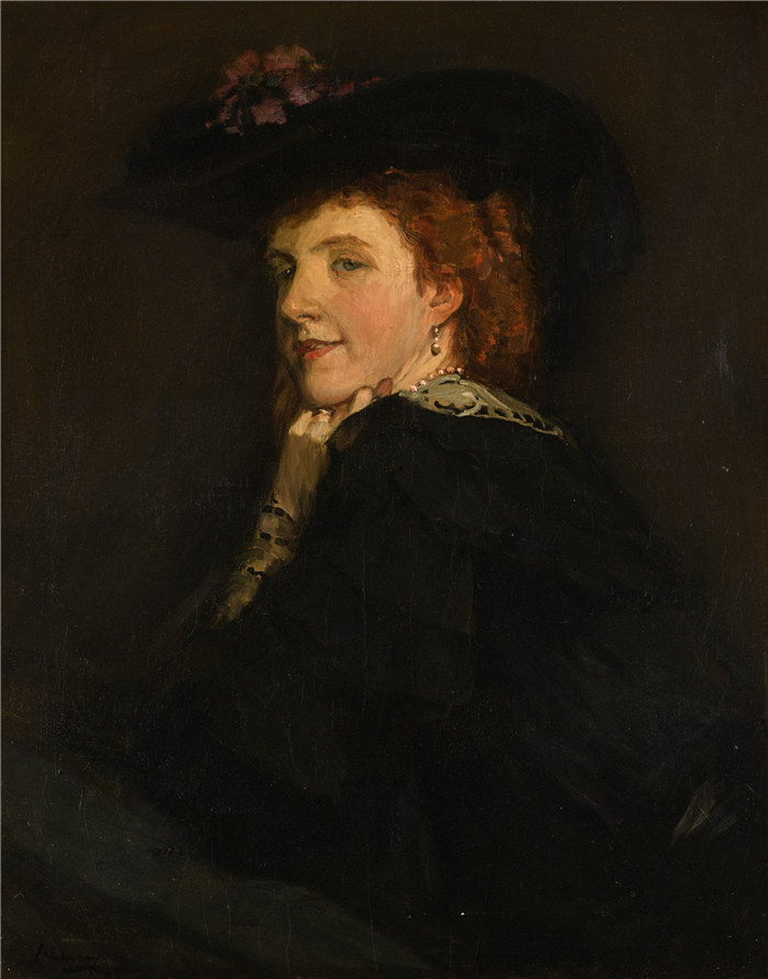 约翰·拉弗里(John Lavery)作品-MRS GEOFFREY BIRKBECK, 1905