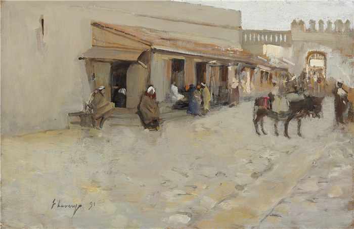 约翰·拉弗里（John Lavery）作品-El Asha, 1891
