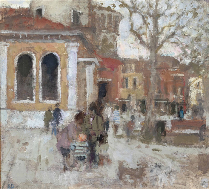 伯纳德·邓斯坦(Bernard Dunstan)作品-Campo S. Giacomo Dell'Oro