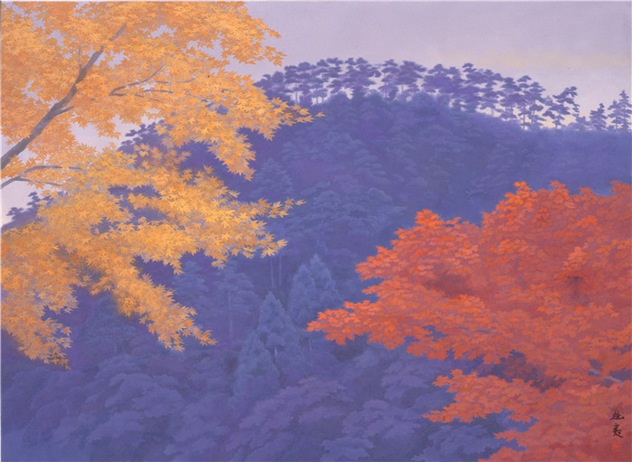 东山魁夷(Kaii Higashiyama)作品-《秋色》，1958年