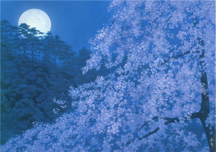 东山魁夷(Kaii Higashiyama)作品-夜景