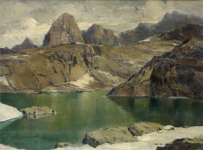 查尔斯·亨利·康坦辛（Charles Henry Contencin）作品-黑湖和波尔克