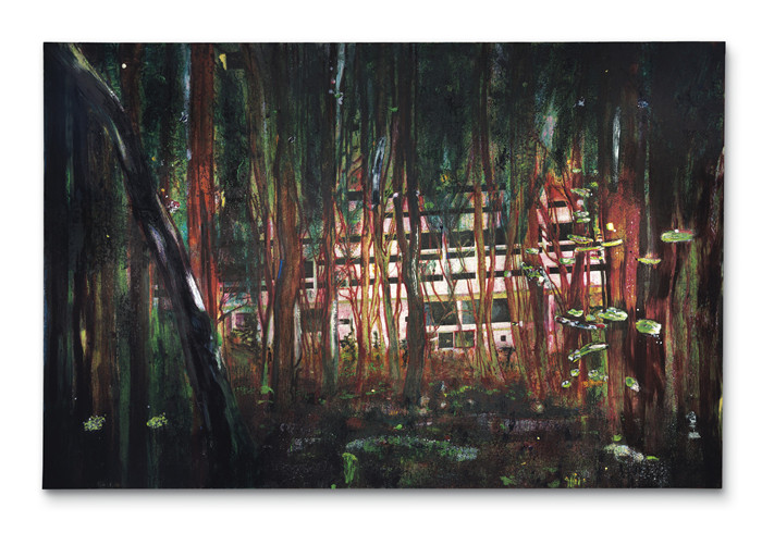 彼得·多伊格（Peter Doig）作品-《小屋汽油》，1993-94年