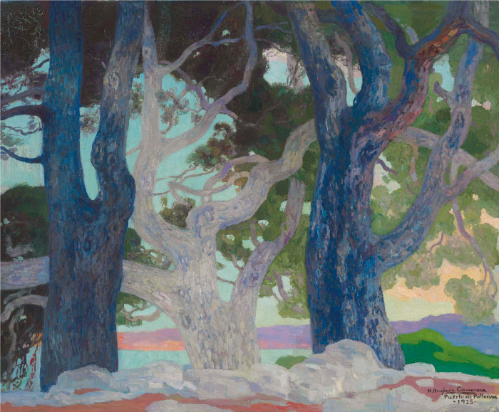 安格拉达·卡马拉萨(Anglada Camarasa)作品-pinos de formentor