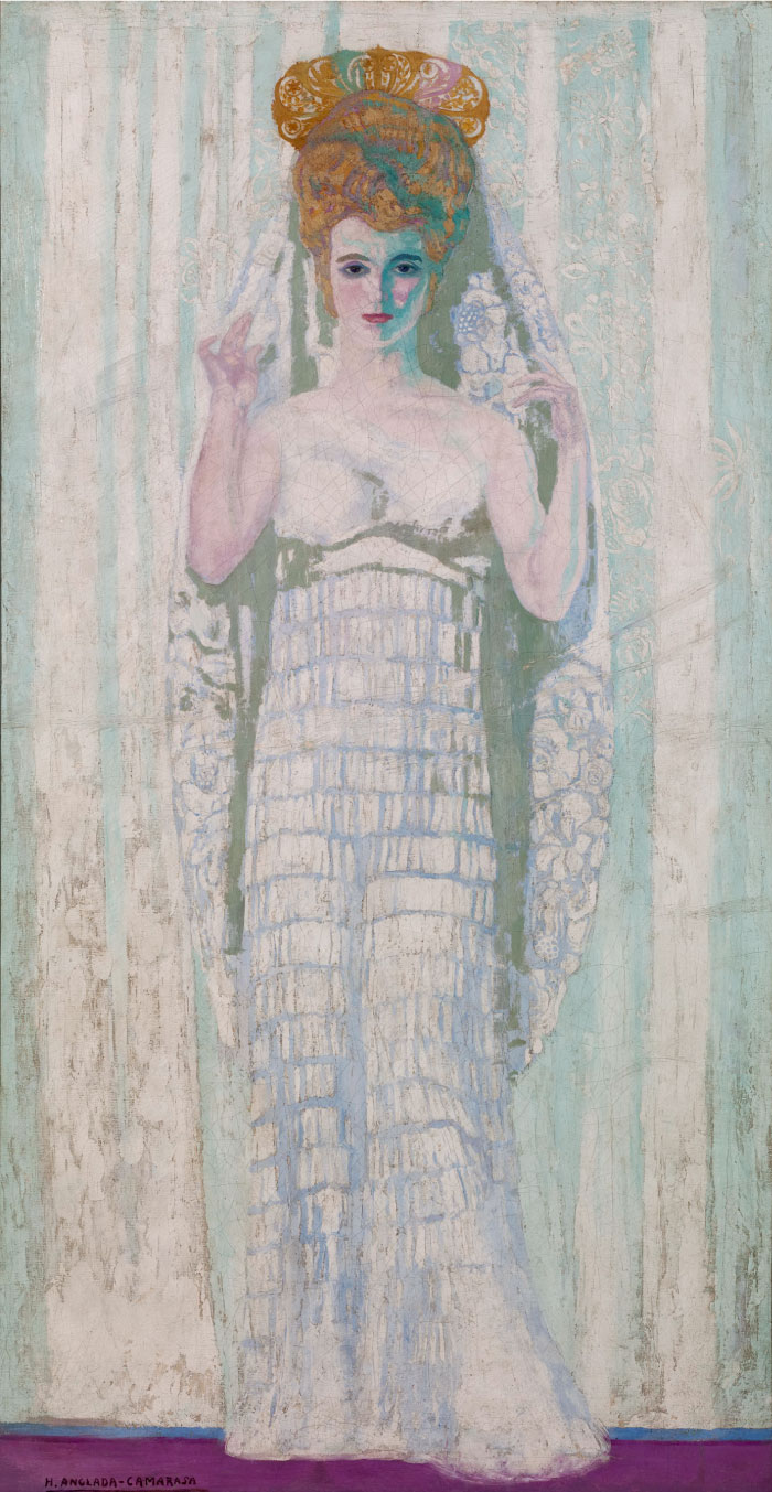 安格拉达·卡马拉萨(Anglada Camarasa)作品-Magda Jocelyn肖像