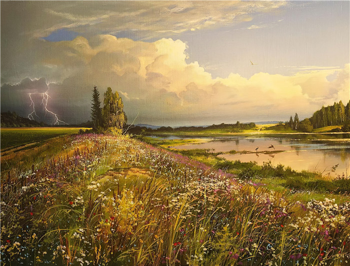 维克多·尤什凯维奇(Viktor Yushkevich)作品-风景高清油画 109