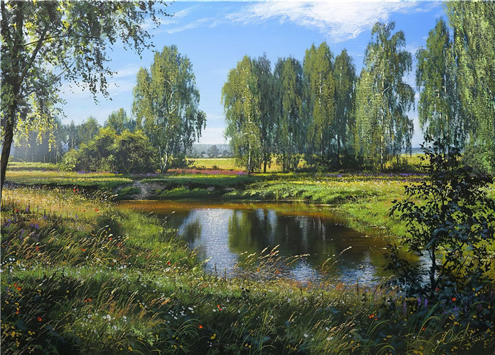 维克多·尤什凯维奇(Viktor Yushkevich)作品-风景高清油画 103