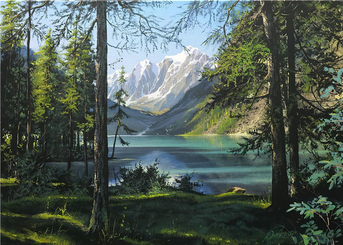 维克多·尤什凯维奇(Viktor Yushkevich)作品-风景高清油画 100