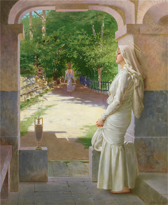 科科斯(Vittorio Matteo Corcos)作品-Annunciation