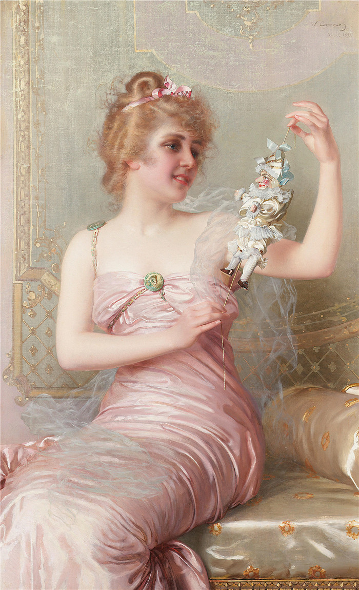 科科斯(Vittorio Matteo Corcos)作品-玩具，1897年