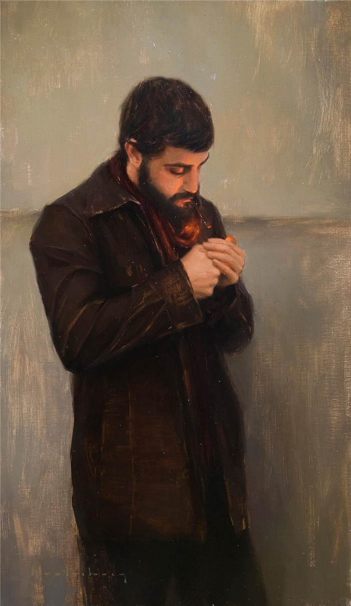 亚伦·韦斯特伯格(Aaron Westerberg)作品-吸烟的男人