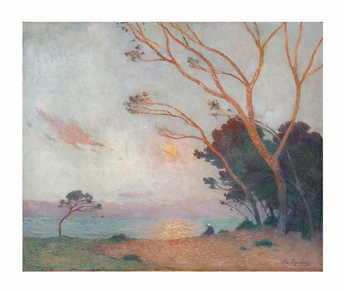 费迪南德·洛恩·杜·普伊高多(Ferdinand Loyen Du Puigaudeau)作品-海边的日出