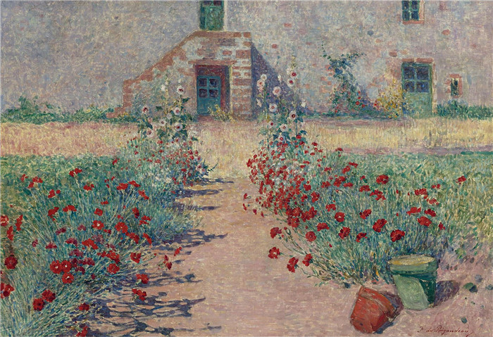 费迪南德·洛恩·杜·普伊高多(Ferdinand Loyen Du Puigaudeau)作品-康乃馨 Carnations Alley at Kervaudu