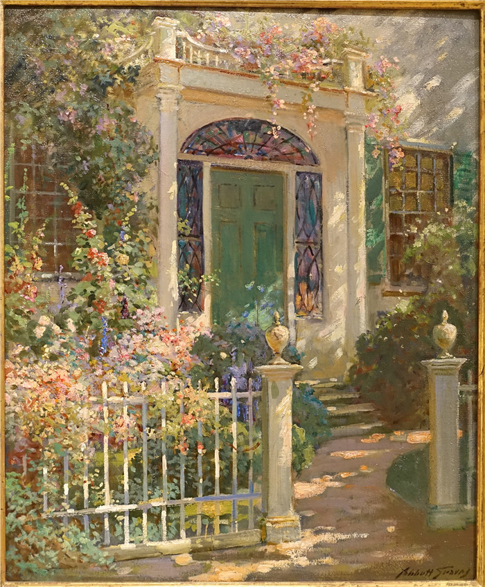 阿博特·富勒·格拉夫(Abbott Fuller Graves)油画-《朴茨茅斯门》,1910年