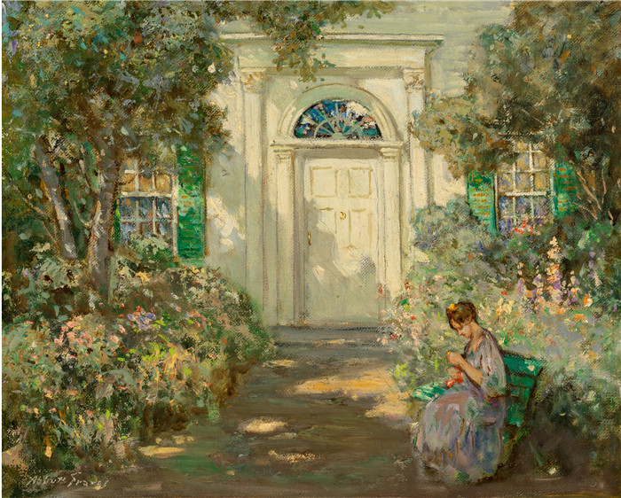阿博特·富勒·格拉夫(Abbott Fuller Graves)油画-New Hampshire Home