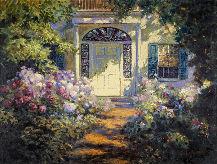 阿博特·富勒·格拉夫(Abbott Fuller Graves)油画-凯瑟琳和玫瑰1