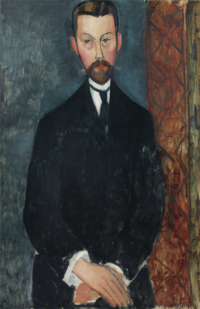 阿米迪奥·莫迪利亚尼(Amedeo Modigliani)油画-保罗·亚历山大的肖像