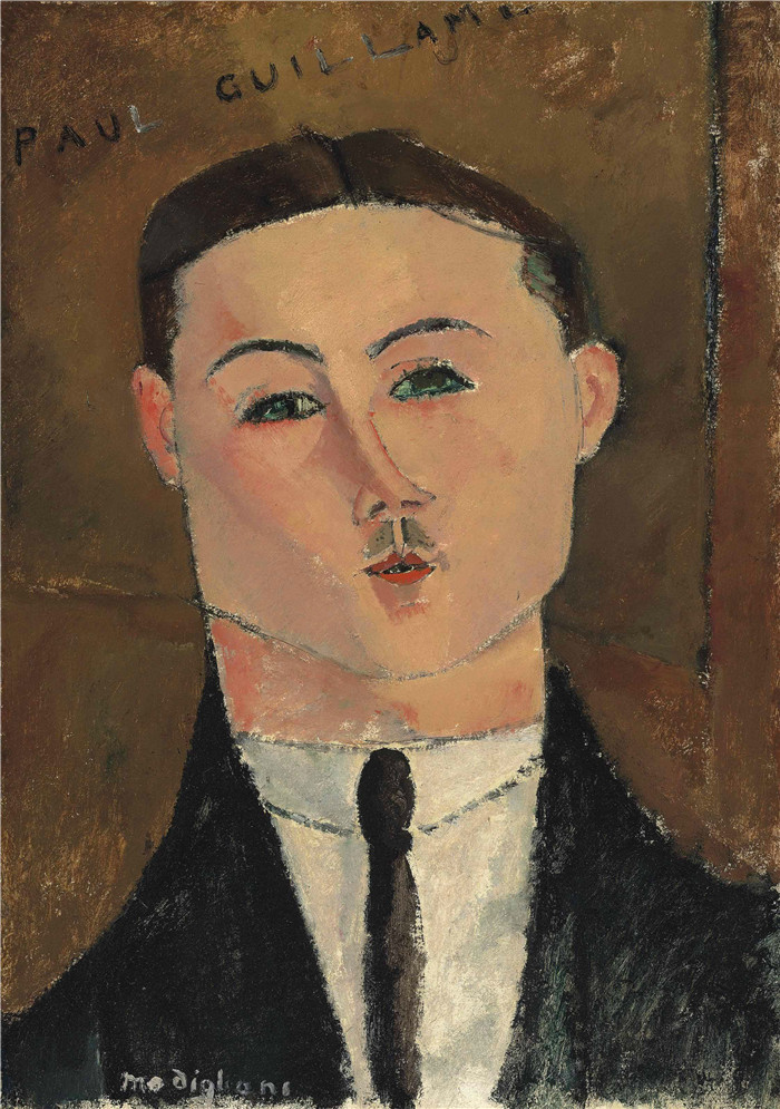 阿米迪奥·莫迪利亚尼(Amedeo Modigliani)油画-保罗·纪尧姆(Paul Guillaume)的肖像