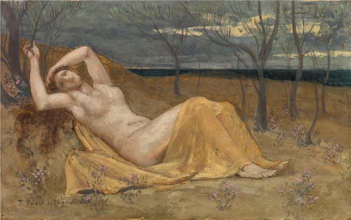 皮埃尔·皮维·德·夏凡纳(Pierre Puvis de Chavannes)作品-塔马里斯,Tamaris,1886