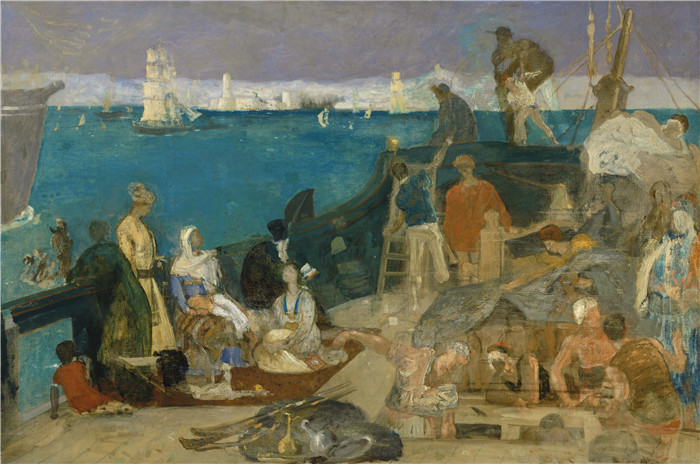 皮埃尔·皮维·德·夏凡纳(Pierre Puvis de Chavannes)作品-马赛,1868年