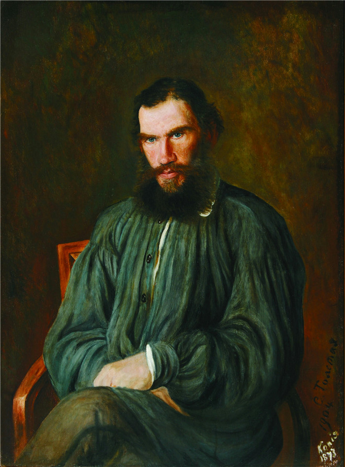 伊万·克拉姆斯科(Ivan Kramskoi )作品-Лев толстой (Софья толстая, 1904)