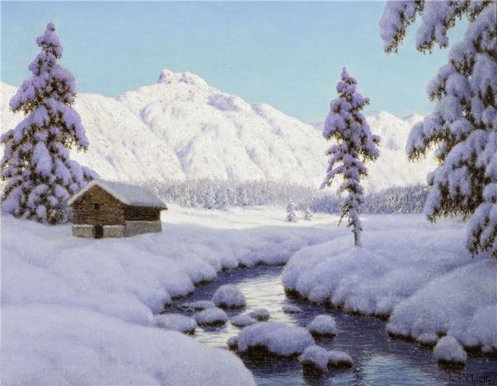 伊万·费多罗维奇·乔尔塞(Ivan Fedorovich Choultsé)作品-冬季景观02