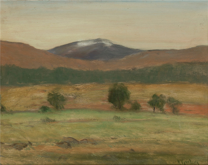 安东·亨伯格(Anton Genberg )风景作品-oil on panel, signed.32 x 41 cm