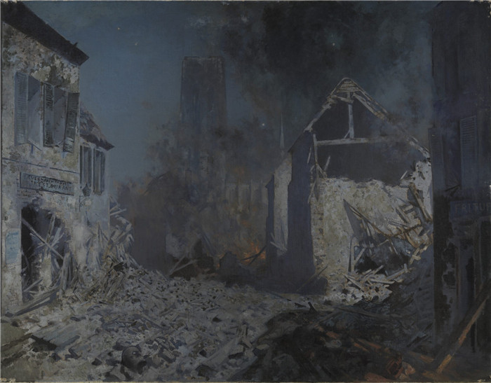 帕特里克·威廉·亚当(Patrick William Adam)作品下载-比利时之夜,1919年