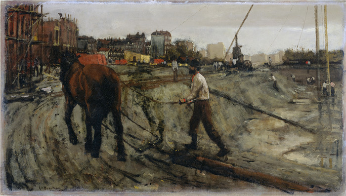 乔治·亨德里克·布莱特纳(George Hendrik Breitner)作品-施工现场- Bouwterrein