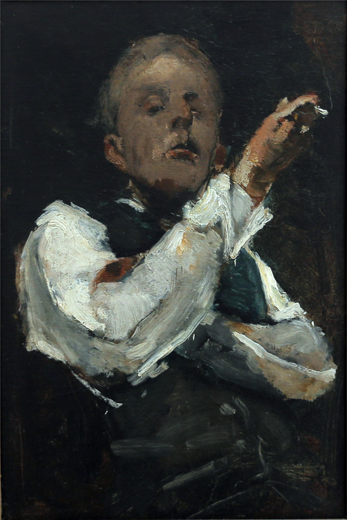 乔治·亨德里克·布莱特纳(George Hendrik Breitner)作品-自画像,1882年