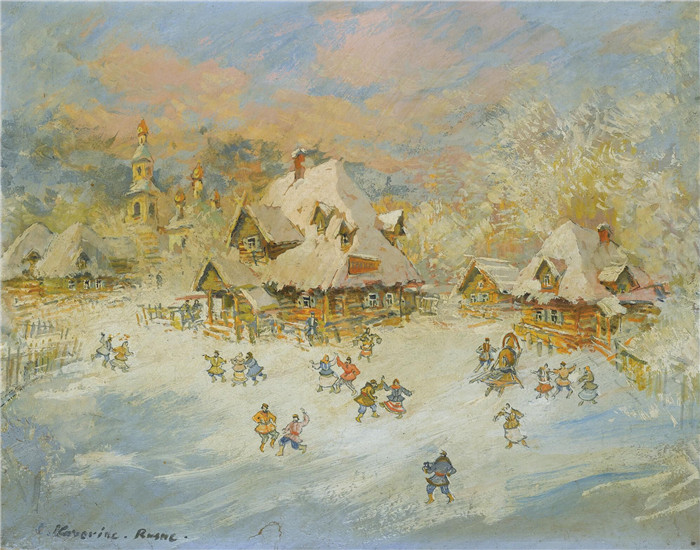 康斯坦丁 柯罗文(Constantin Korovin)高清作品-SHROVE-TIDE