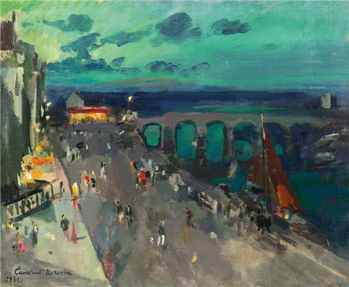 康斯坦丁·柯罗文(Constantin Korovin)高清作品-海滨长廊SEAFRONT, PROMENADE