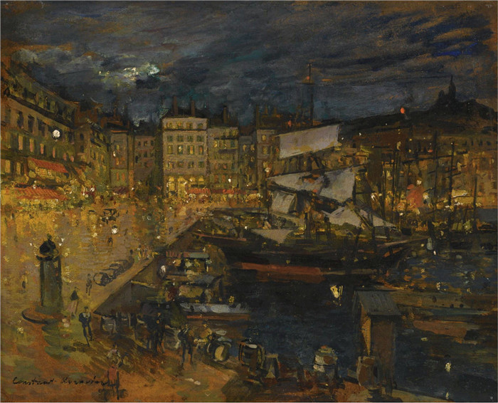 康斯坦丁·柯罗文(Constantin Korovin)高清作品-马赛港The Port of Marseille