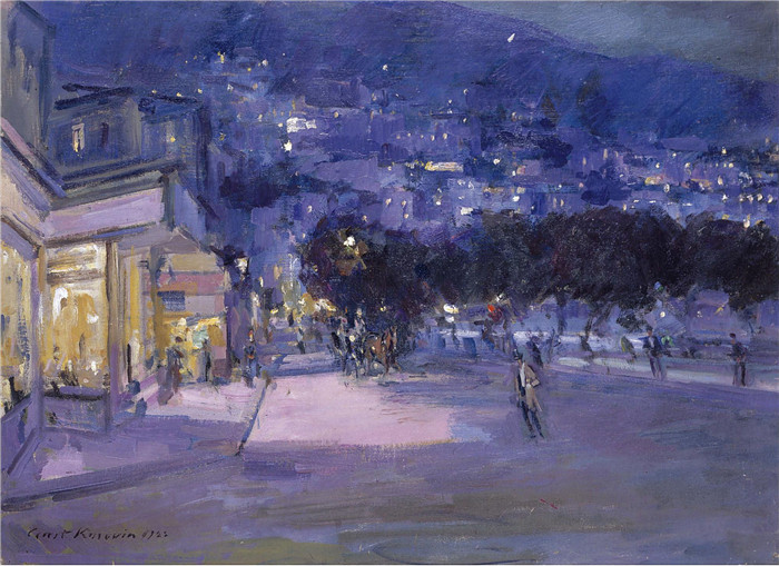 康斯坦丁·柯罗文(Constantin Korovin)高清作品-摩纳哥景色,1922年