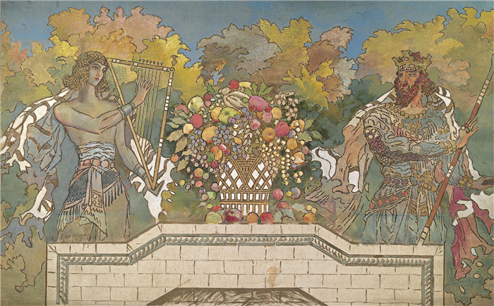 康斯坦丁·柯罗文（Constantin Korovin）高清作品-寓言场景，1925年