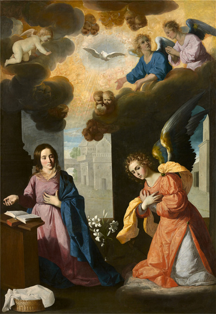 弗朗西斯科·德·苏巴朗(Francisco de Zurbarán)作品-赫雷斯德拉弗龙特拉的 Nuestra Señora de la Defensión 修道院,天使报喜