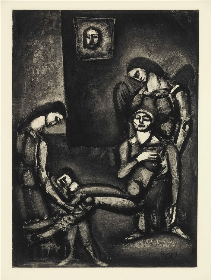 乔治·鲁奥(Georges Rouault)高清作品-miserere by editions de letoile filante paris 1922-27