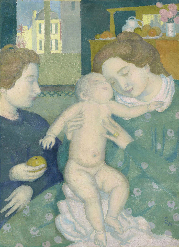 莫里斯·丹尼斯(Maurice Denis)高清作品-苹果产妇Maternité à la pomme