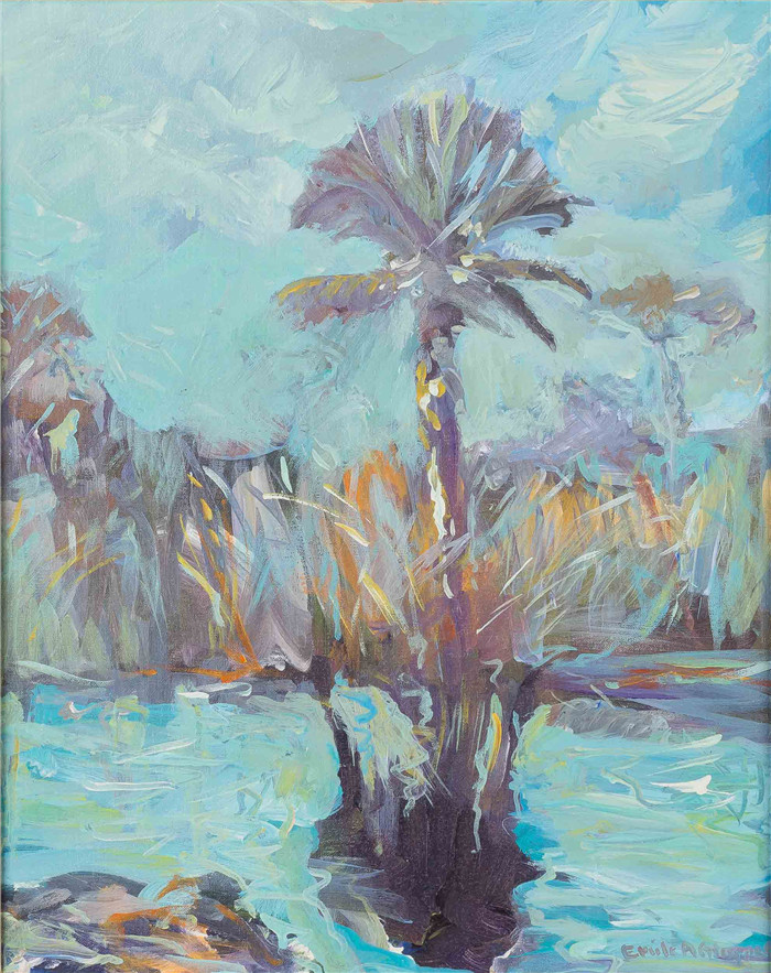 埃米尔·阿尔伯特·格鲁佩（Emile Albert Gruppe）高清作品-棕榈树研究