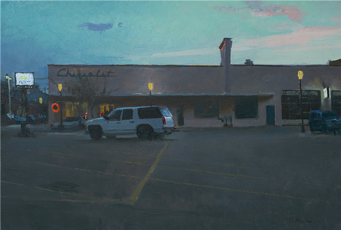 T·艾伦·劳森(T. Allen Lawson)高清作品-市内的晚上 In-town Friendly Service