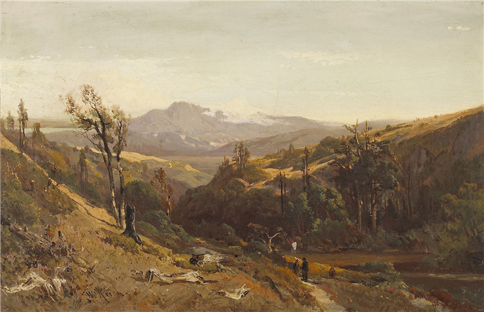 威廉·基思(William Keith)高清作品–《穿越山丘的小径》