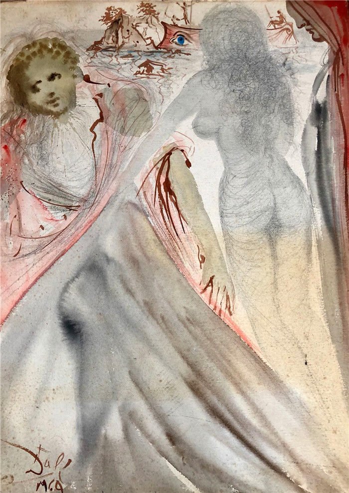 萨尔瓦多·达利 (Salvador Dali)高清-但丁Ulises,Dante Ulises (1969)