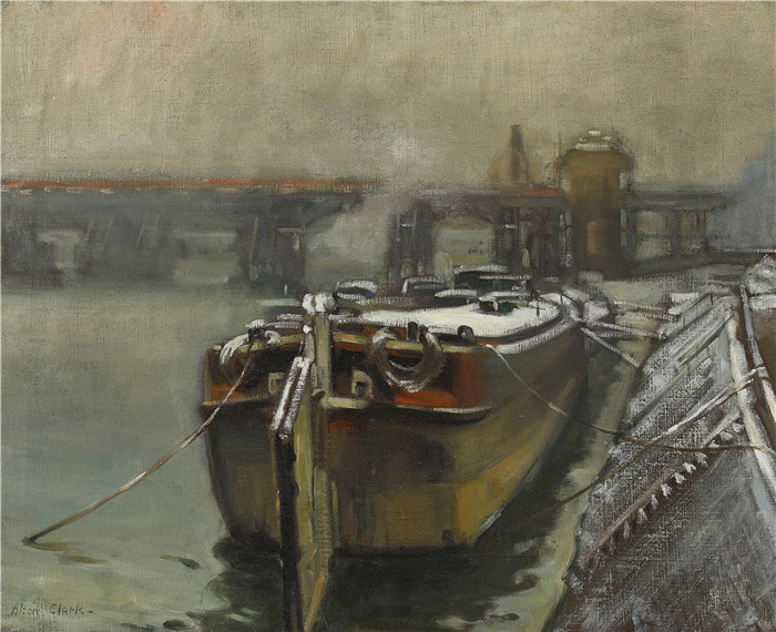 塞纳河沿岸的船只