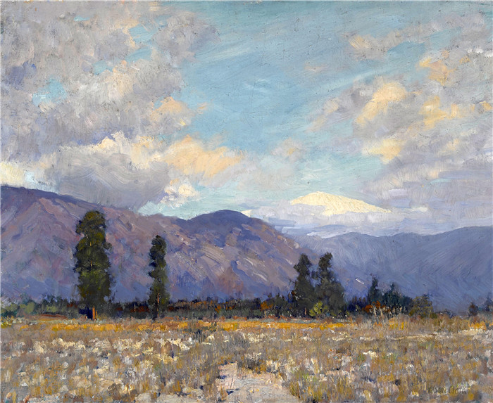 阿尔森•斯金纳•克拉克 (Alson Skinner Clark)高清作品-蓝山 1925